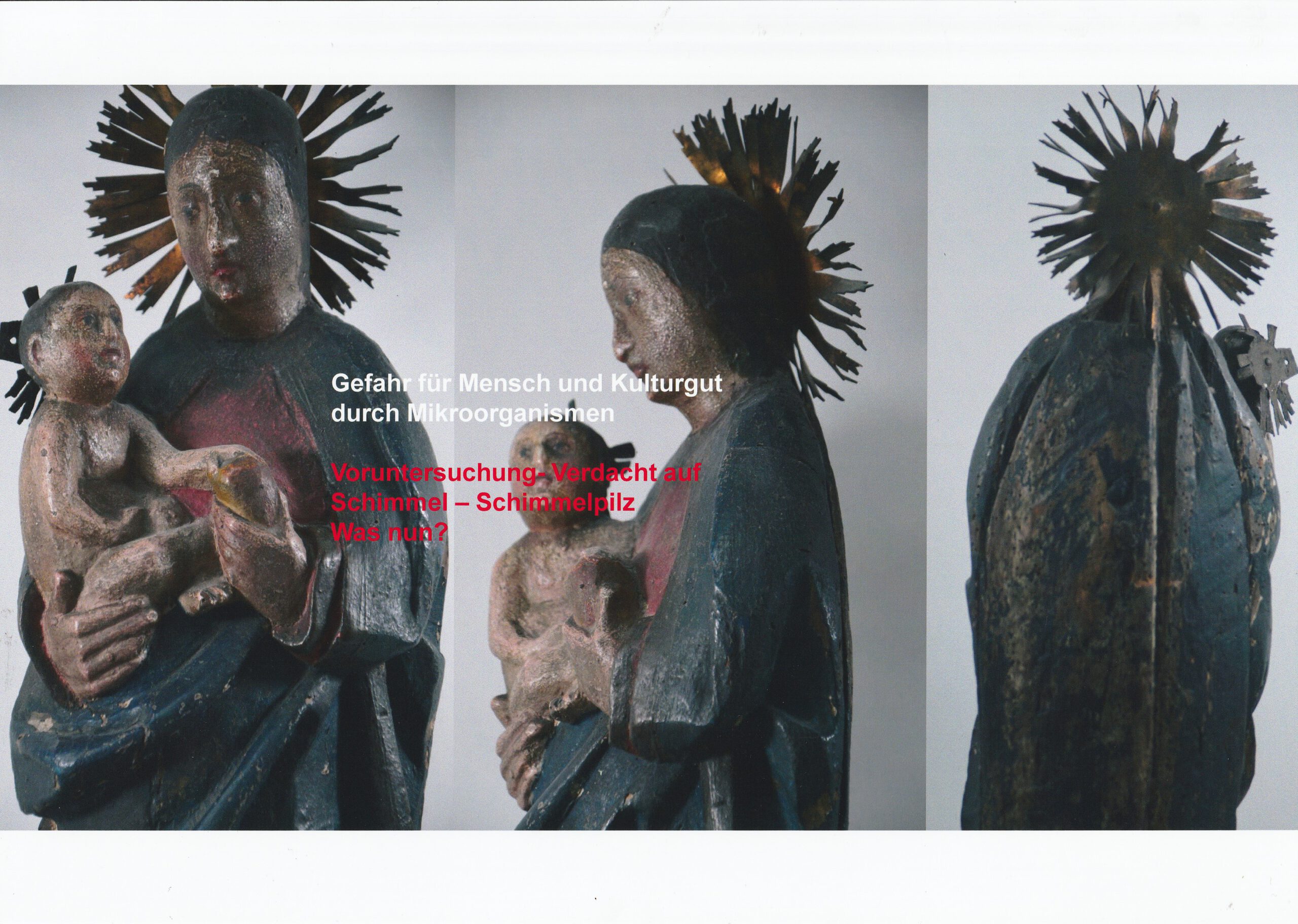 Kunst und Kulturgut in der Klimakrise Polychrome Holzskulptur Mitte des 16 Jhd.